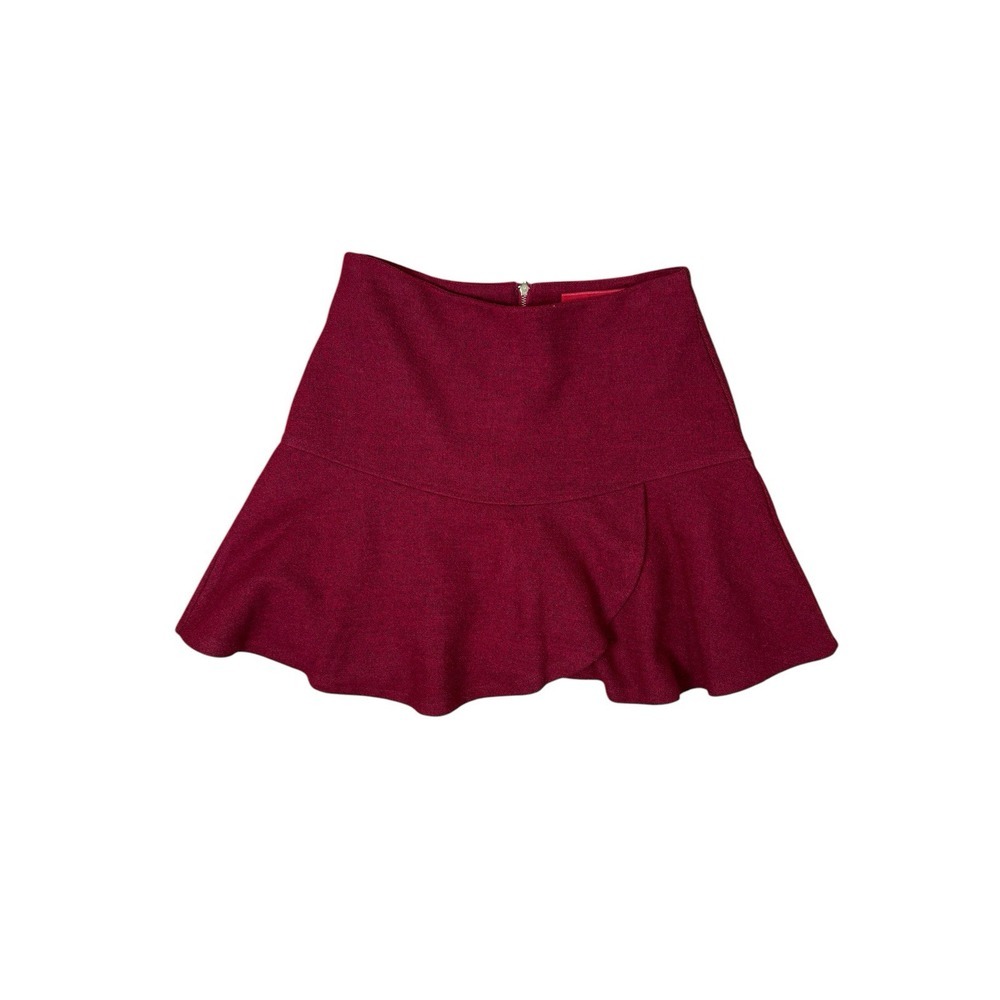 Akira Chicago Wool‎ Blend Red Skirt Size Small